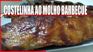 COSTELA ASSADA NO FORNO COM MOLHO BARBECUE RECEITAS DA ROSA [upl. by Yevre352]