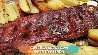 COSTELA SUÍNA COM BATATAS AO FORNO  MIL DELÍCIAS NA COZINHA [upl. by Dehnel580]