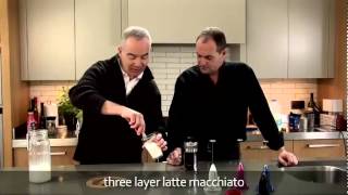 aerolatte  milk frother makes three layer caffè latte macchiato [upl. by Omari]