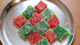 Jujubes RecipeGummy candy recipeJello candyJelly mittai [upl. by Gretel]