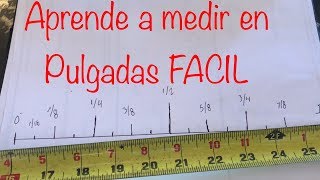 Como Medir En PULGADAS  FÁCIL   How to read a tape measure [upl. by Antons]