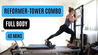 Advanced Pilates ReformerTower Combo Full Body [upl. by Yahsram]