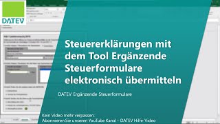 Steuererklärungen mit dem Tool Ergänzende Steuerformulare elektronisch übermitteln [upl. by Damalus]