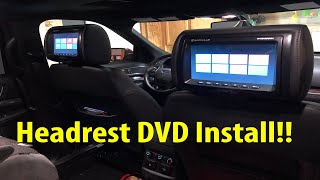 Installing Rockville DVD Headrest Monitors in 2018 Explorer [upl. by Lemuela896]