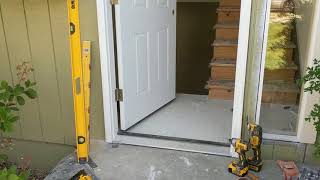 Jeld Wen Front Door Installation  Really crappy products and craftsmanship PART 1 [upl. by Teerpnam]