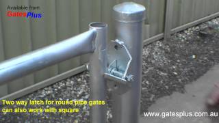 Gate Latch 2 way for round pipe and square [upl. by Nilcaj]