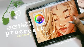 📎🧸🤍how i use procreate to draw  my digital art process ⁎⁺˳✧༚ [upl. by Ahtreb]