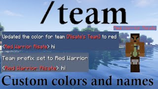 How to use the team command in Minecraft 116119 and below custom names team colors [upl. by Hatch]