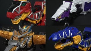 Power Rangers Dino Charge Trex Megazord Collection Toys 파워레인저 다이노포스 다이노킹 장난감 [upl. by Cote616]