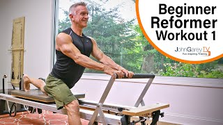 Beginner Pilates Reformer Workout 1  15 minutes [upl. by Gerrilee]