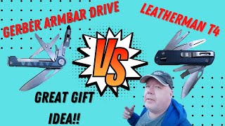 Tool Comparison and Review Leatherman T4 vs Gerber Armbar Drive Multitool gift edc [upl. by Ergener]