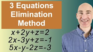 Solving Systems of 3 Equations Elimination [upl. by O'Shee]