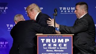 Donald Trump rushed off stage during rally in Nevada [upl. by Adiazteb]