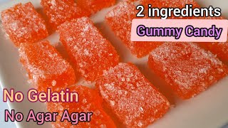 Gummy Candy Recipe without Gelatin And Agar Agar  Jujubes Candy Recipe  Jello Candy by FooD HuT [upl. by Itsym]