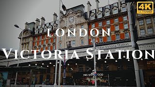 London Victoria Station Walk Through England 4K [upl. by Ezitram954]