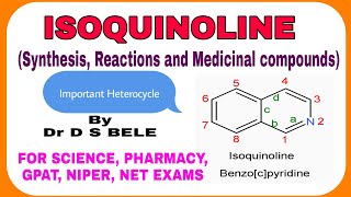 ISOQUINOLINE SYNTHESIS REACTIONS AND MEDICINAL COMPOUNDS [upl. by Eniluap]