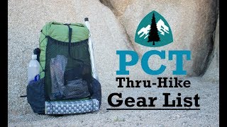 PCT ThruHike Gear List FINAL [upl. by Joanie]