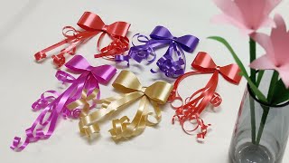 How to make a Curly Ribbon Bow [upl. by Anaujat9]