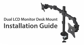 Dual LCD Monitor Desk Mount Installation Guide  PrimeCables [upl. by Denice]