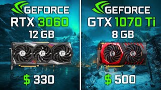 NVIDIA RTX 3060 vs GTX 1070 Ti  Test in 6 Games [upl. by Mariande]