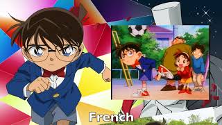 Detective Conan Case Closed Opening Multilanguage Comparison [upl. by Llydnek]