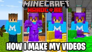 How I Make My 100 Days in HARDCORE Minecraft Videos [upl. by Oscar]