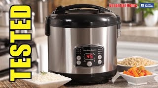 Hamilton Beach DIGITAL RICE COOKER and FOOD STEAMER 475 Litre ESSENTIAL HOME REVIEW [upl. by Rebmaed]