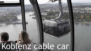 GERMANY Koblenz cable car over Rhine  Ehrenbreitstein Fortress [upl. by Philander]