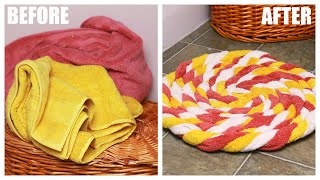 DIY Recycled Towel Bathmat [upl. by Jilli]