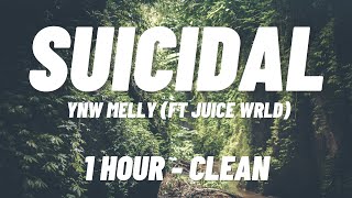 YNW Melly  Suicidal ft Juice WRLD 1 HOUR  CLEAN [upl. by Ellivnarg]