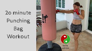 20 Minute Punching Bag Workout For A Total Body Workout [upl. by Hilly]