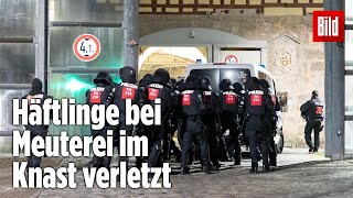 Gefängnismeuterei Polizei stürmt Knast in Thüringen  JVA Untermaßfeld [upl. by Atenek]